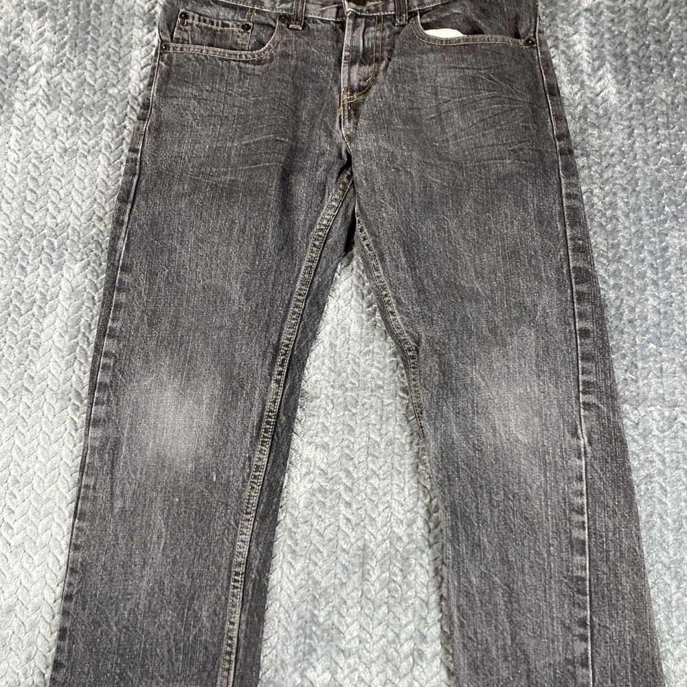 Mens Levi 505 Black Straight Leg Denim Jeans W30xL26